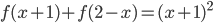 f(x+1)+f(2-x)=(x+1)^2