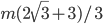 m(2\sqrt{3}+3)/3