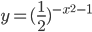 y=(\frac{1}{2})^{-x^2-1}