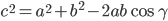 c^2=a^2+b^2-2ab\cos\gamma