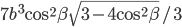 7b^3\cos^2\beta\sqrt{3-4\cos^2\beta}/3