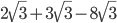 2\sqrt{3}+3\sqrt{3}-8\sqrt{3}