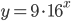 y=9\cdot 16^x