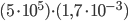 (5\cdot10^5)\cdot(1,7\cdot10^{-3})