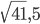 \sqrt{41}, 5
