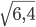 \sqrt{6,4}
