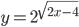 y=2^{\sqrt{2x-4}}