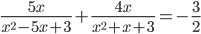\frac{5x}{x^2-5x+3}+\frac{4x}{x^2+x+3}=-\frac{3}{2}