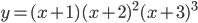y=(x+1)(x+2)^2(x+3)^3
