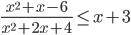 \frac{x^2+x-6}{x^2+2x+4}\leq x+3