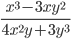 \displaystyle\frac{x^3-3xy^2}{4x^2y+3y^3}