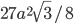 27a^2\sqrt{3}/8