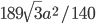 189\sqrt{3}a^2/140