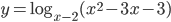 y=\log_{x-2}(x^2-3x-3)