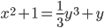 x^2+1=\frac{1}{3}y^3+y